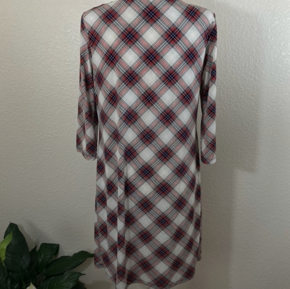 Plaid Stretch Check Bodycon Knee Length Dress - Picture 3 of 6